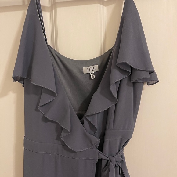 Wrap grey maxi dress - Picture 5 of 7